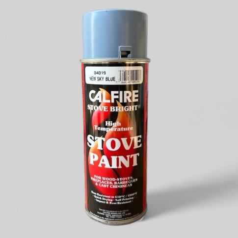 NEW SKY BLUE/COOL BLUE Calfire Stove Bright Aerosol High Temperature Stove Paint 